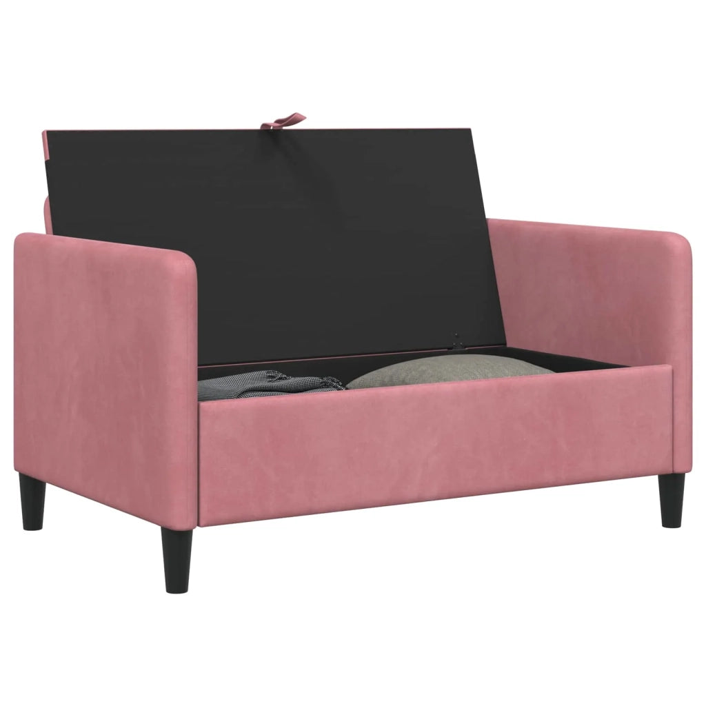Divano con Storage Rosa 122 x 78 x 87 cm Poliestere 42036909
