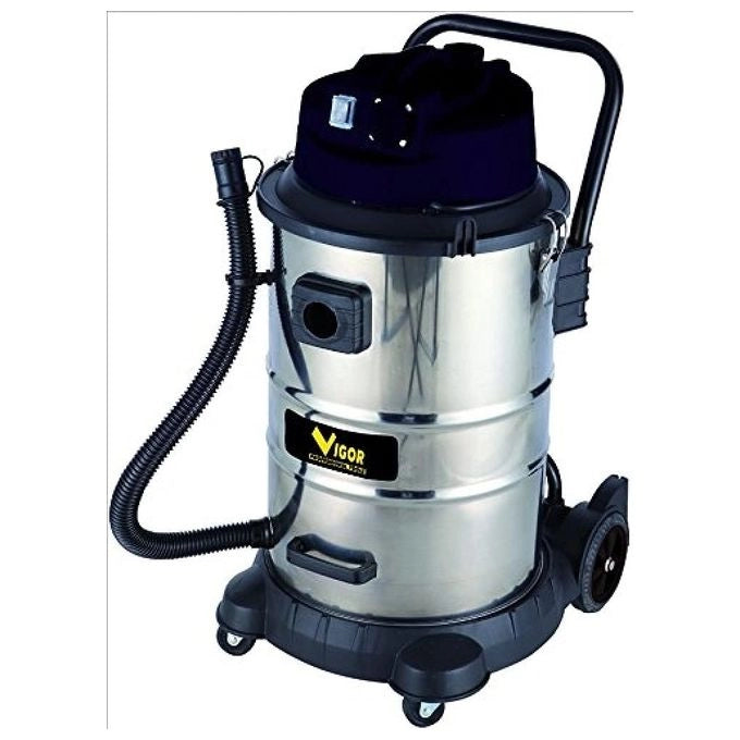 Vigor VBA-50L Aspirapolvere Bidone Aspiratutto Acciaio Inossidabile 50 L 1200 W Filtro HEPA Aspira Liquidi