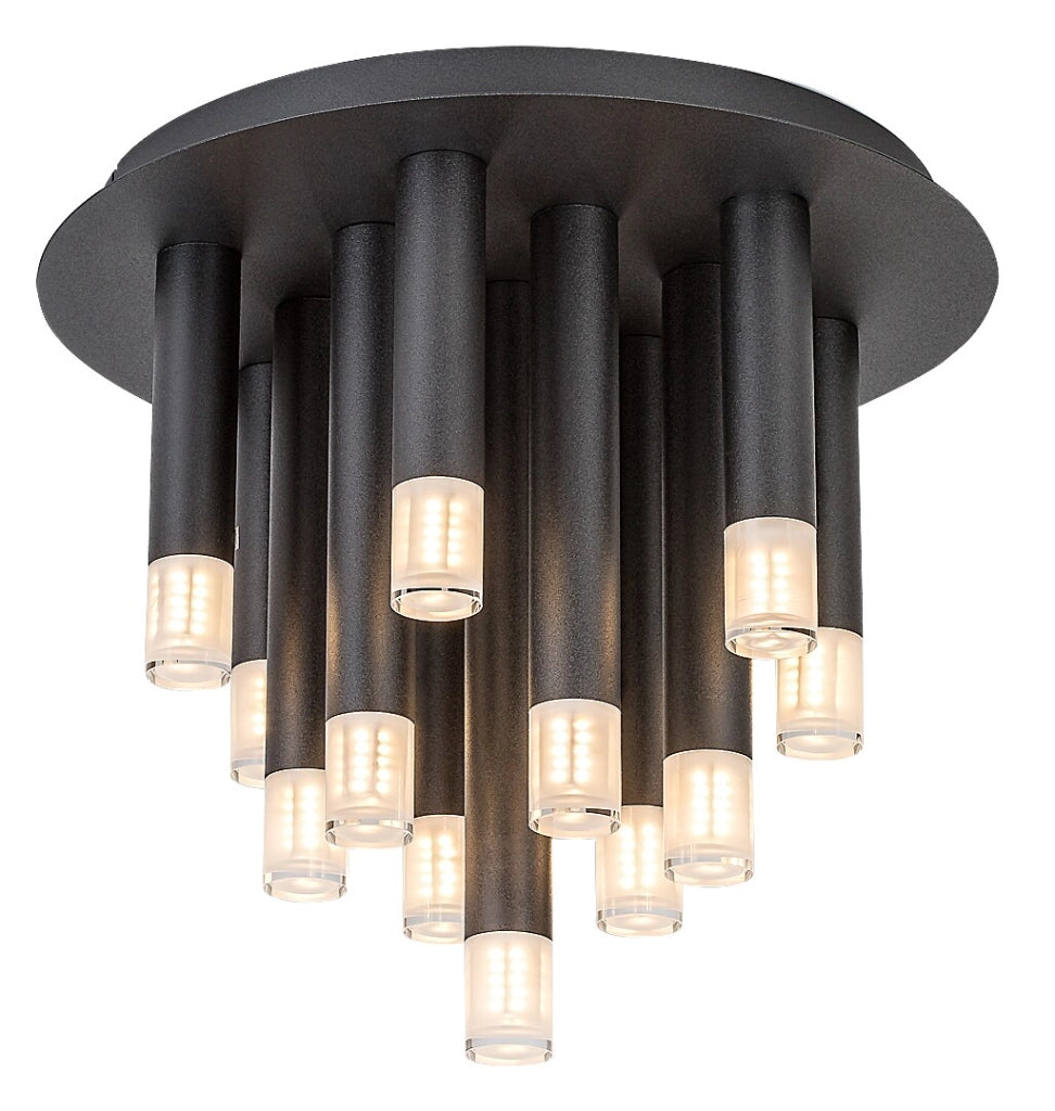 Plafoniera moderna Rabalux Ramira nera 13xG9 Ø34cm