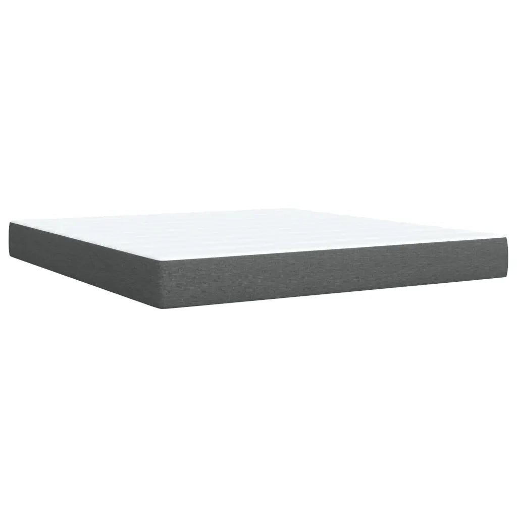 Giroletto a Molle con Materasso Grigio Scuro 180x200 cm Tessuto 3290575
