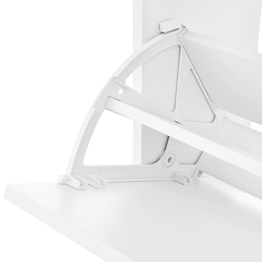 Scarpiera con 3 ante ribaltabili per ingresso e soggiorno in truciolare bianco 76x23x118 cm