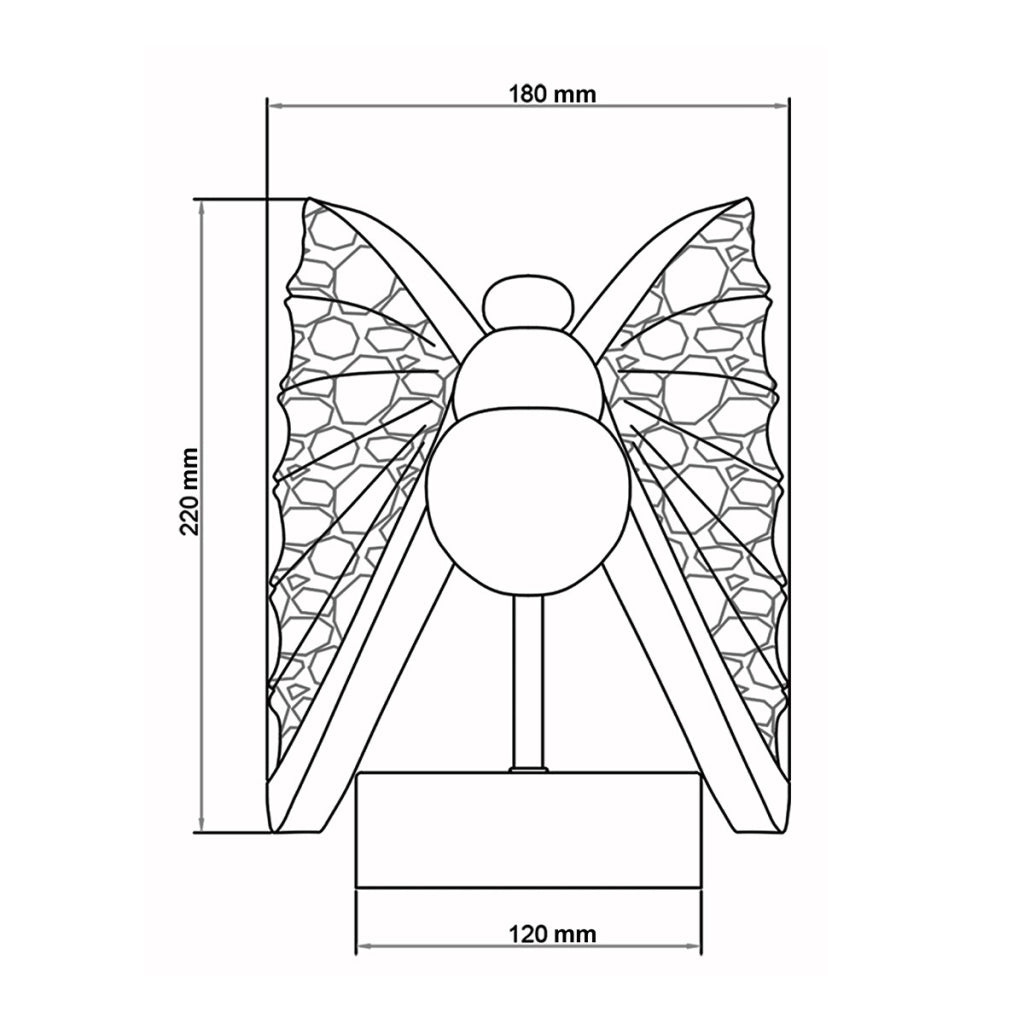 Applique Mariposa farfalla cromata LED 8W CCT LightPrestige