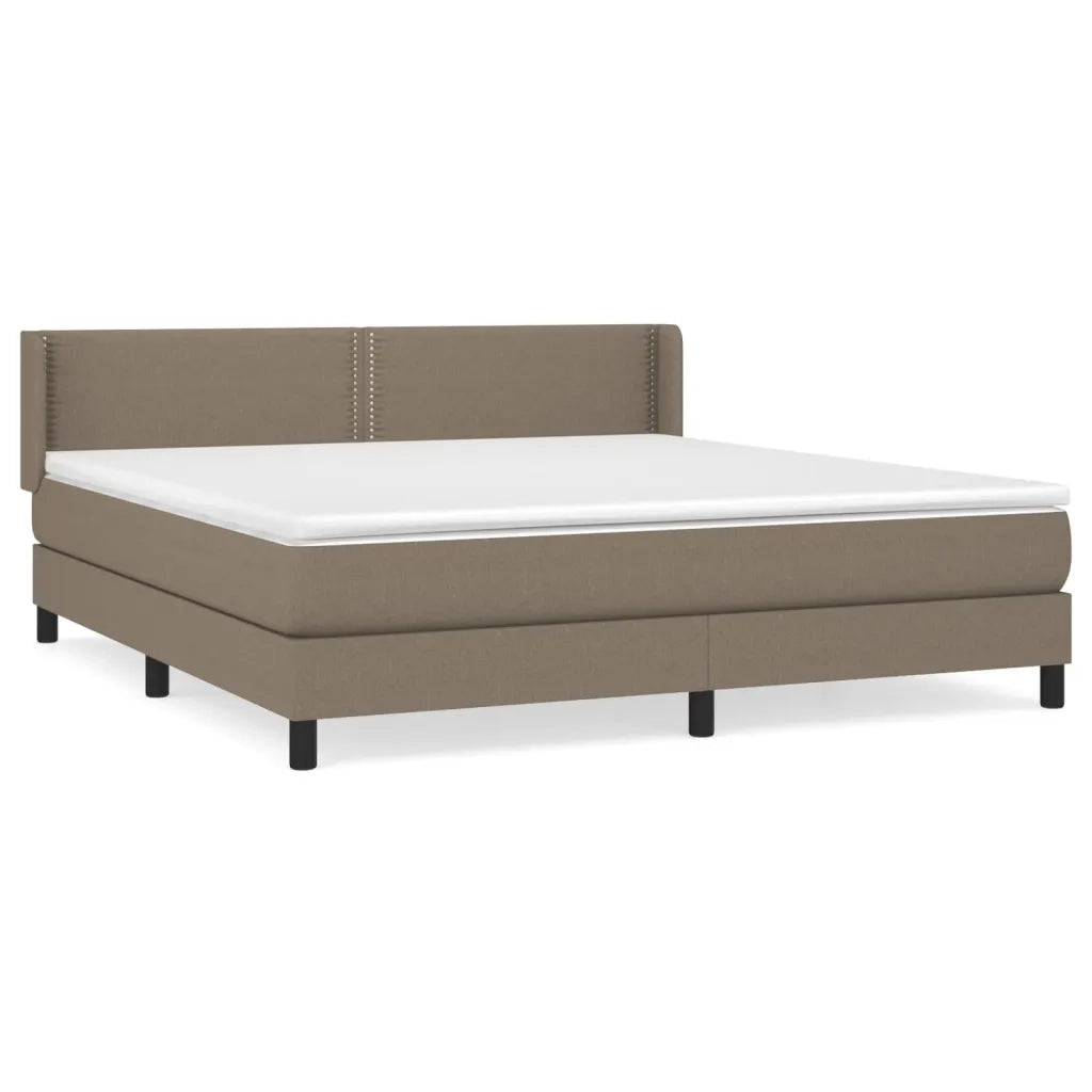 Giroletto a Molle con Materasso Tortora 180x200 cm in Tessuto 3129653