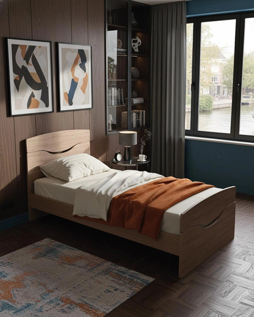 Letto Smile con fascioni e pediera - Letto singolo 87 x 197 - Struttura virginia - Rete e materasso esclusi_
