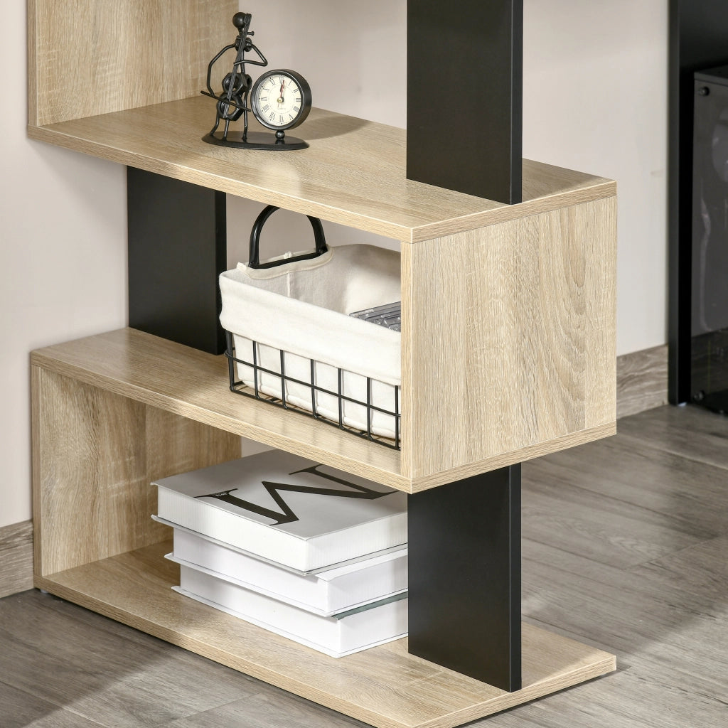Scrivania con Libreria ¨C Xylo ¨C Legno Multicolore Ripiani Computer Ufficio 120x60x148cm