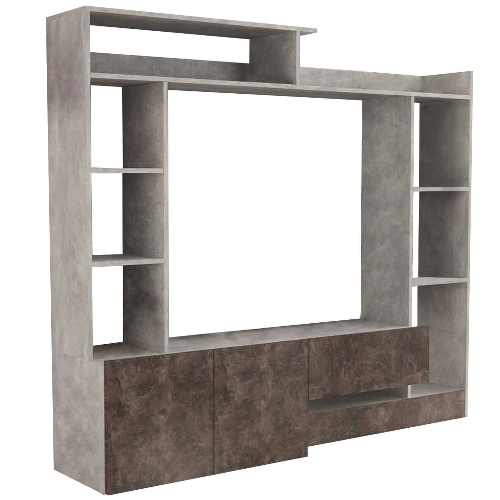 Parete Attrezzata per Soggiorno in Legno Composito cm 180x40x165 - THEO