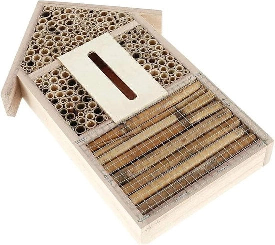 Insectenhotel in Legno per Farfalle e Api in Dimensioni Grandi con Materiali di Costruzione di Alta Qualità