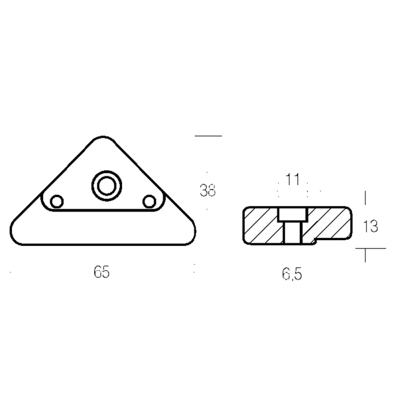 PLACCA DUO PROP IN ZINCO ALUMINIUM PLATE