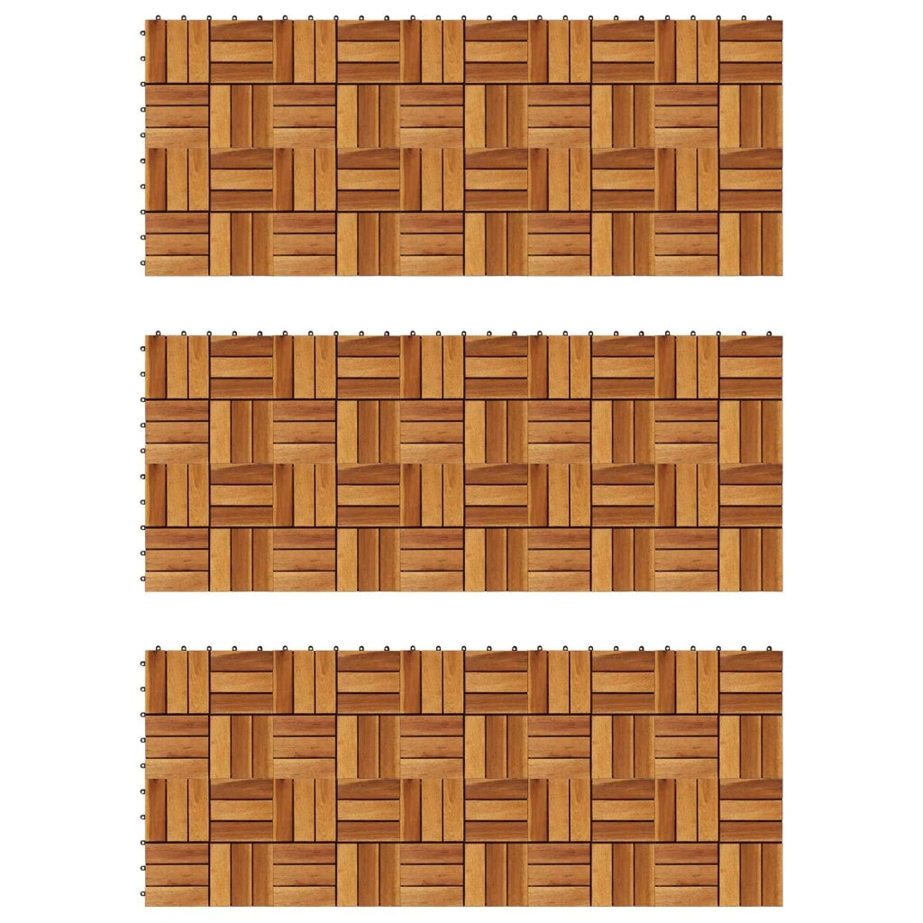 Piastrella per Decking 30 pcs Marrone 30 x 30 cm 3444690