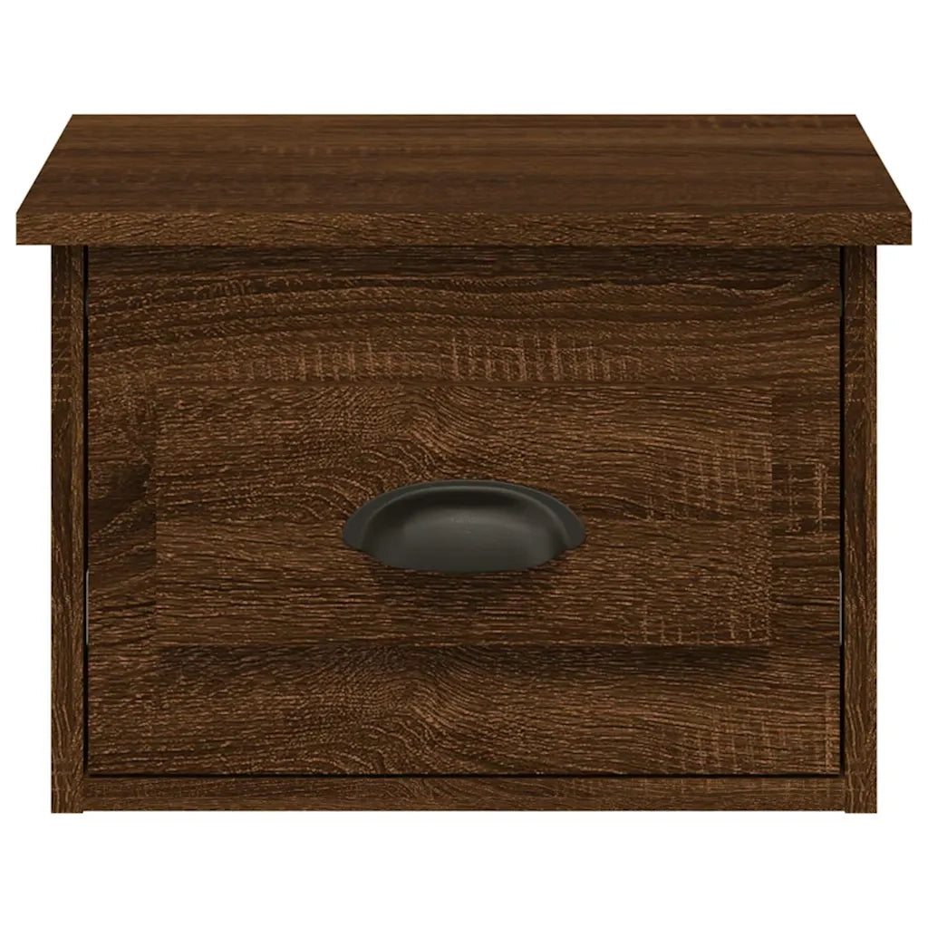 Comodini a Parete 2 pz Rovere Marrone 41,5x36x28 cm 816391