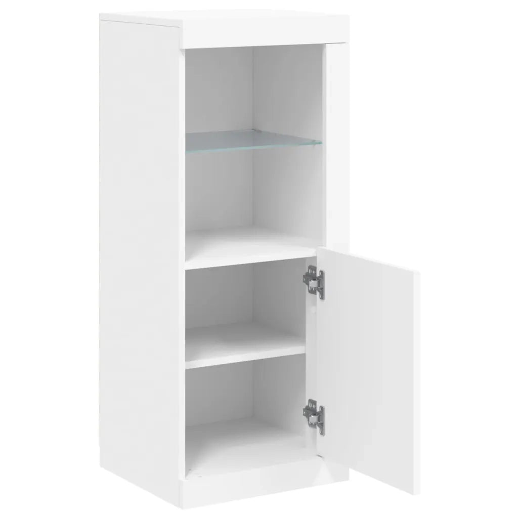 Credenza | Madia | Buffet da pranzo | Armadio da pranzo con Luci LED Bianca 41x37x100 cm