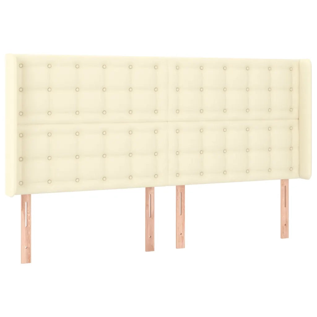 Giroletto a Molle con Materasso e LED Crema 200x200 cm