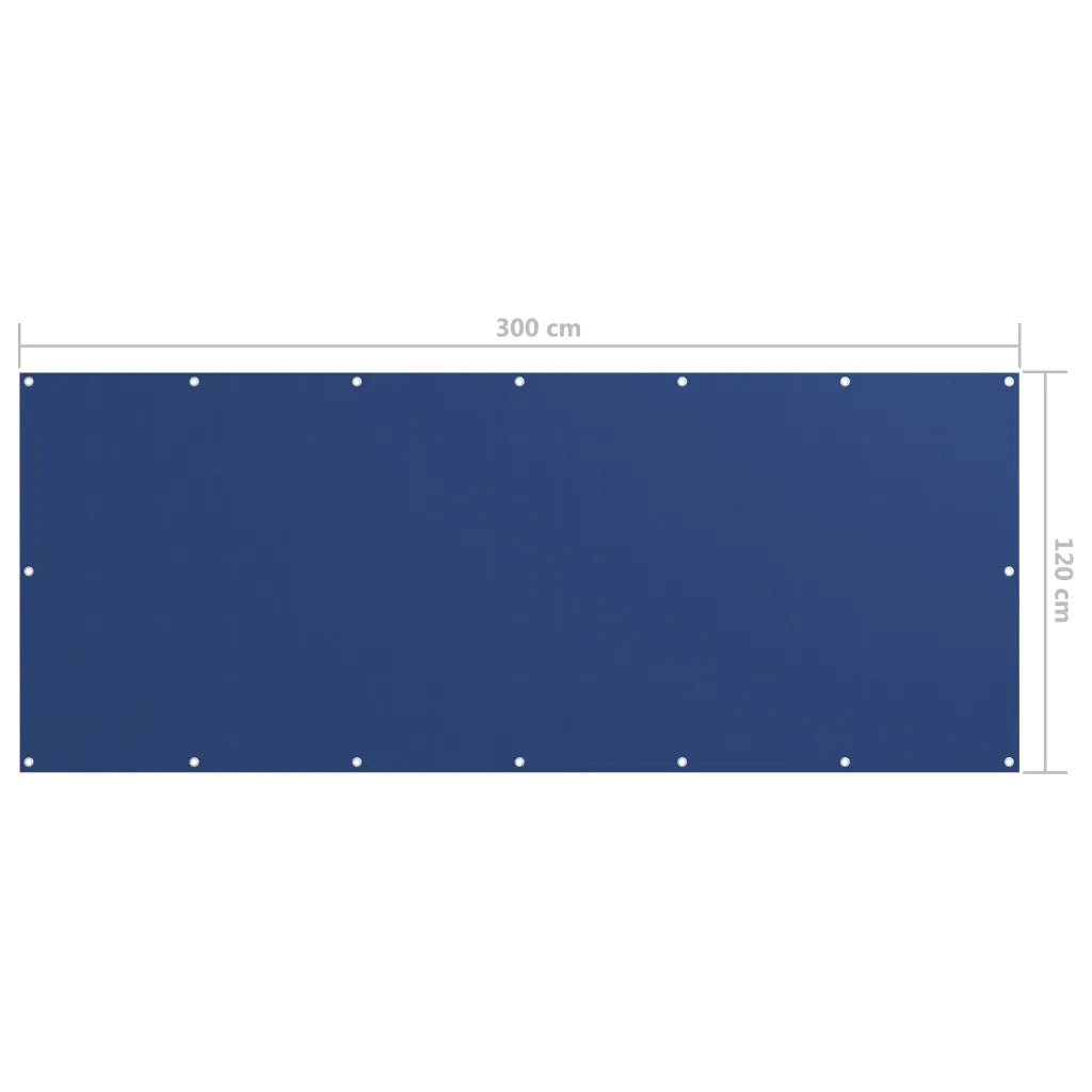 Paravento da Balcone Blu 120x300 cm in Tessuto Oxford 135016