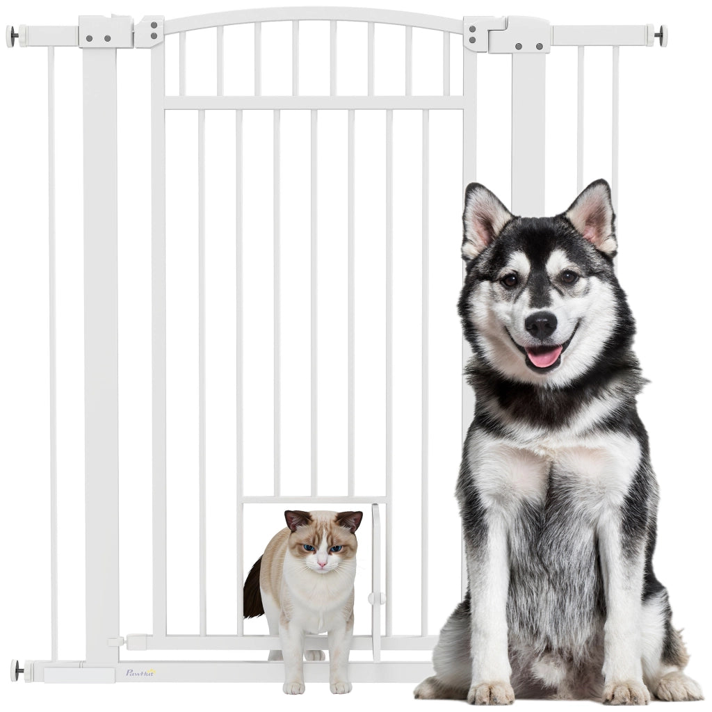 Barriera per cani e gatti ¨C zephmum ¨C Bianco, regolabile 76-102 cm