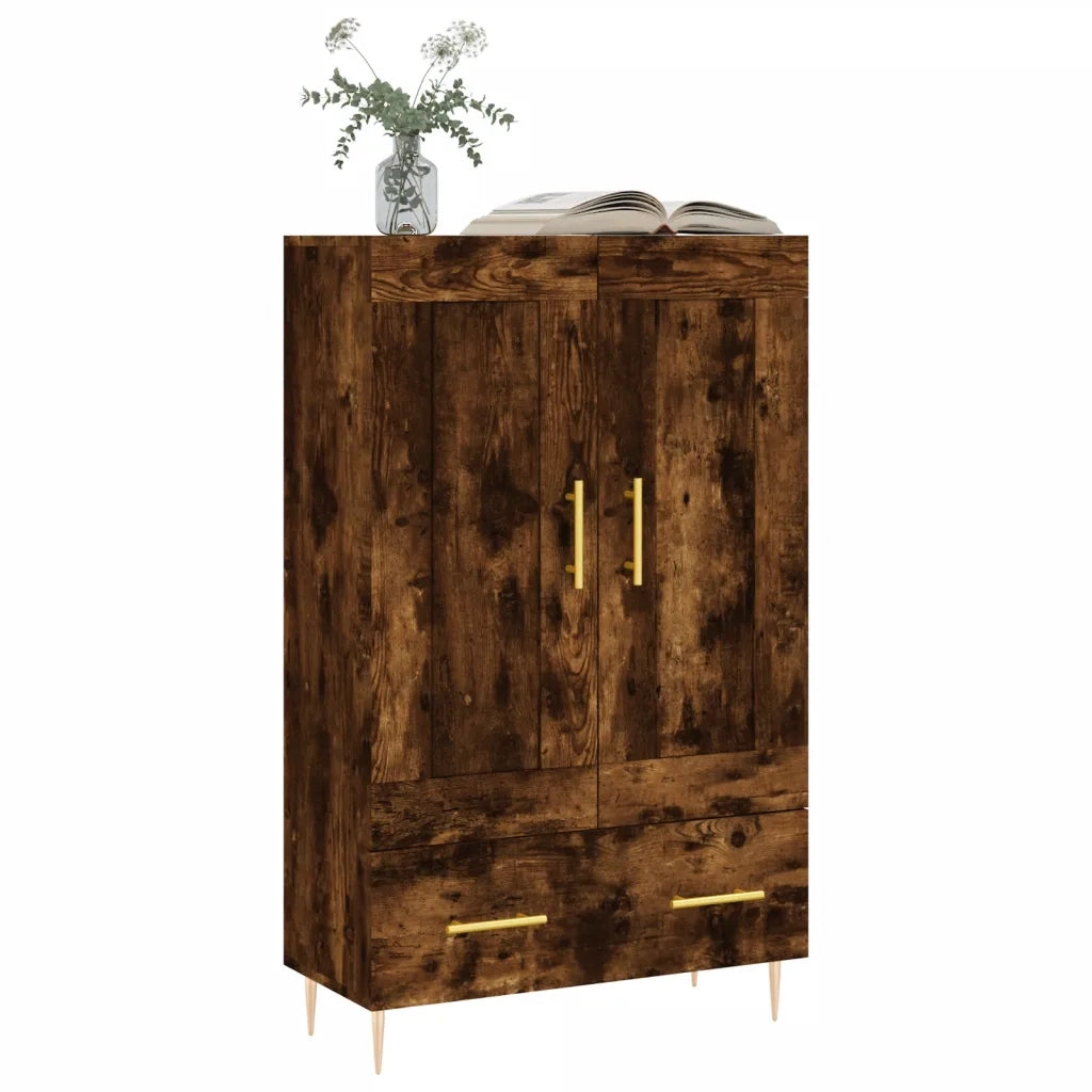 Credenza-Buffet-Armadio da cucina Rovere Fumo 69,5x31x115 cm in Legno Multistrato 682691