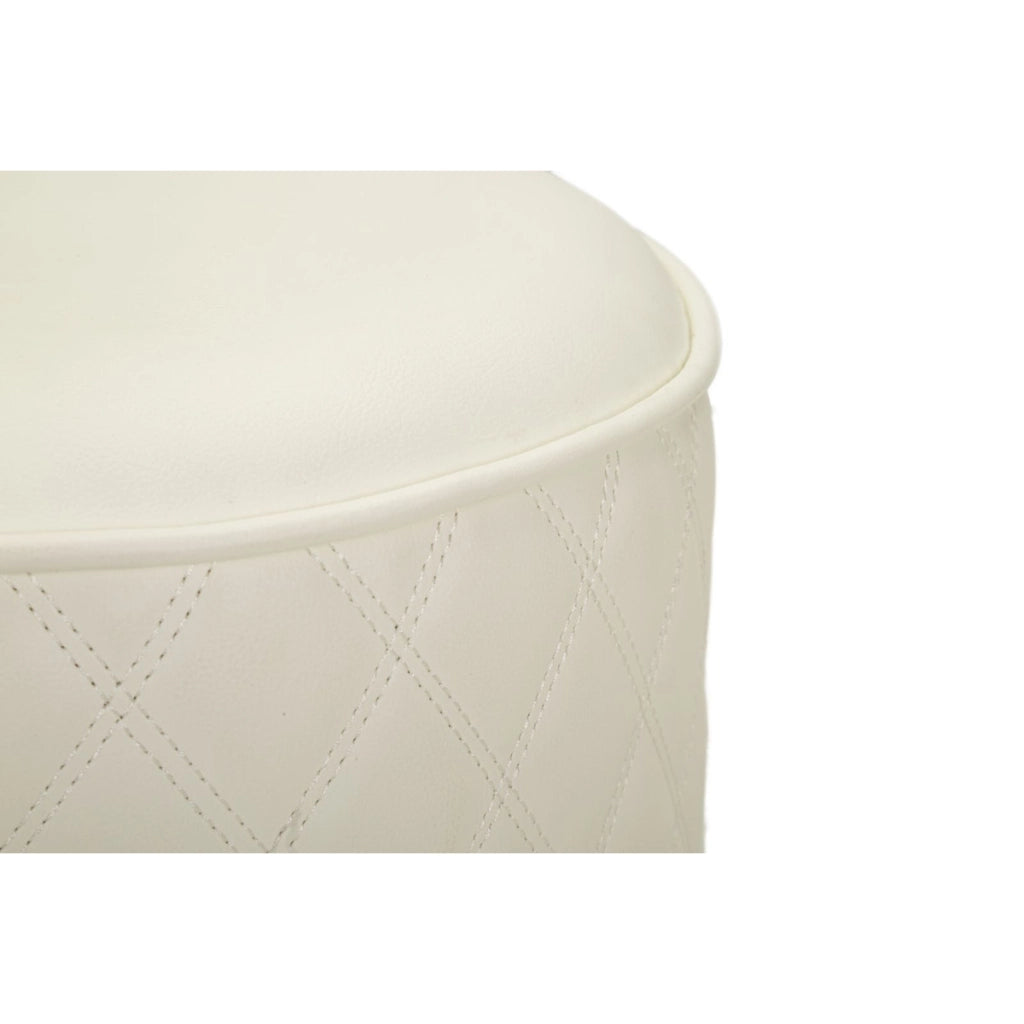 Pouf VKH354, Bianco, Legno, 36x36x39 cm