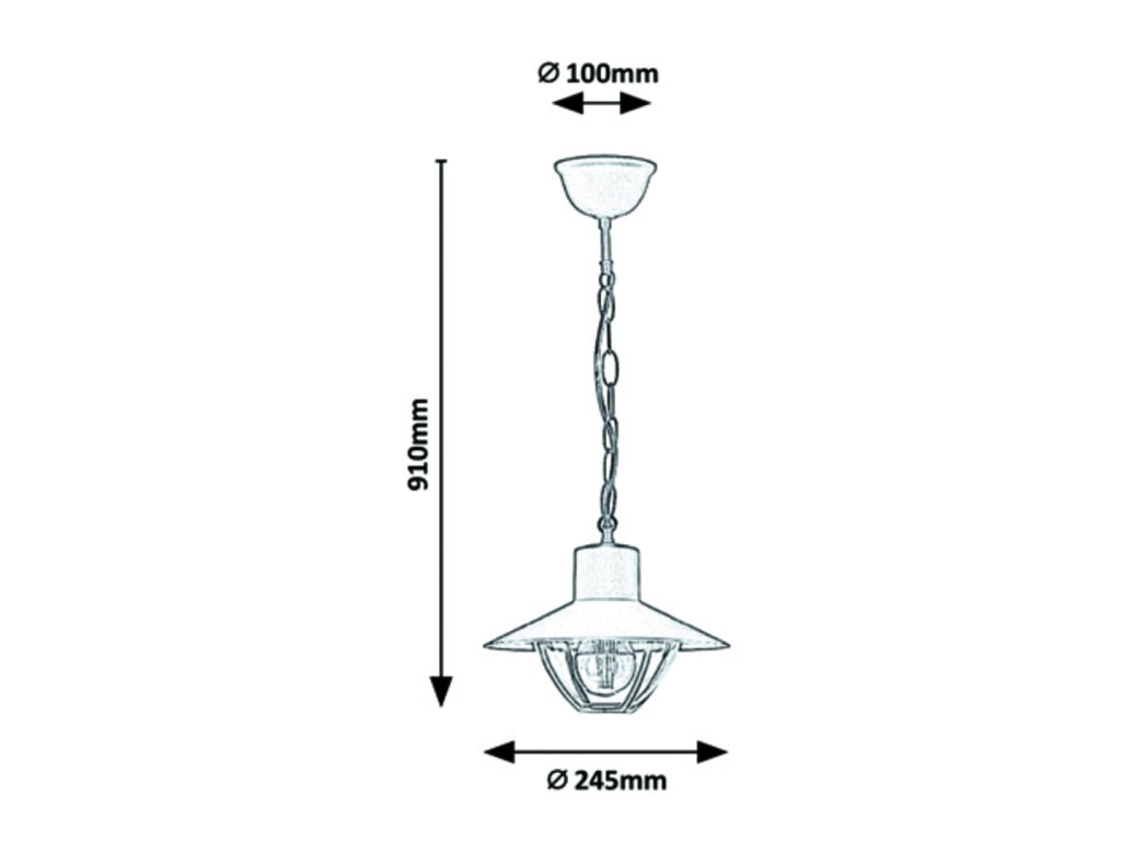 Lampada sospesa esterna Almada Rabalux bronzo E27 IP44