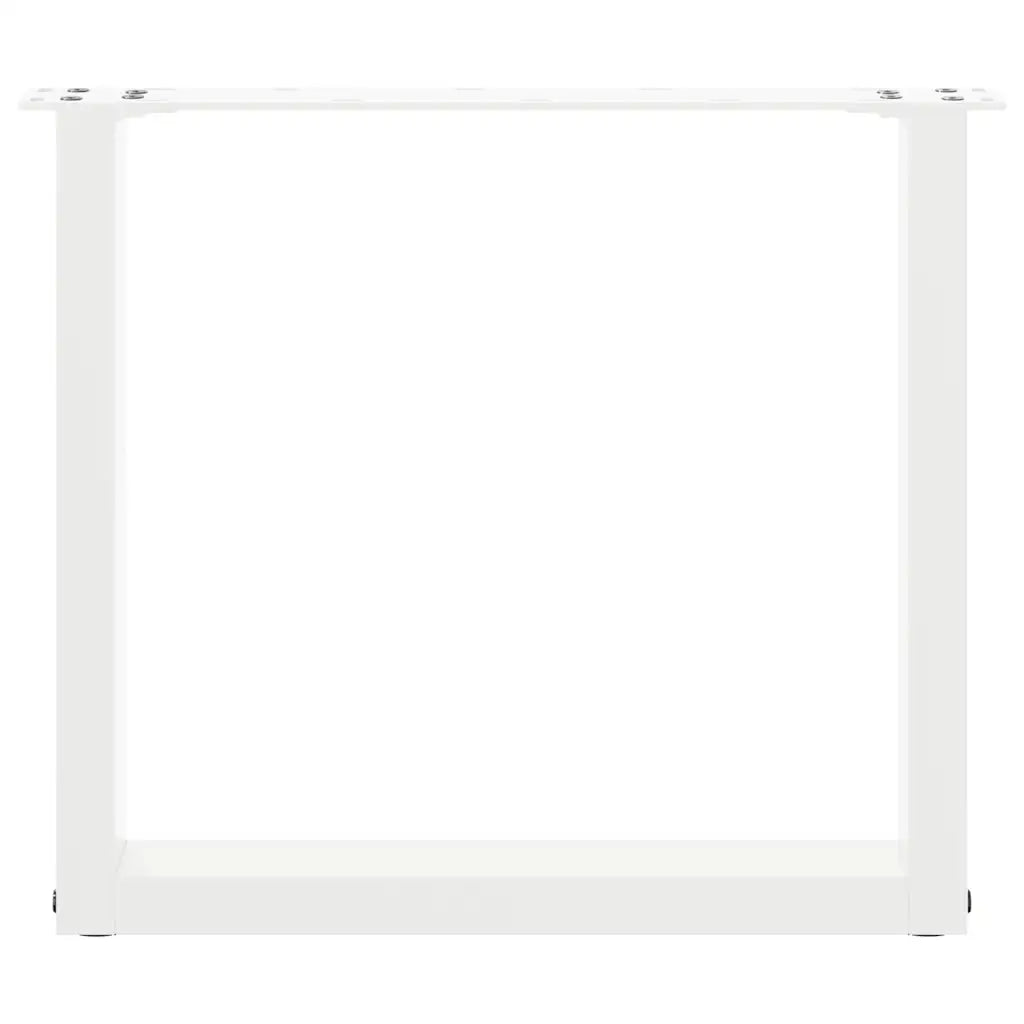 Gambe per Tavolino da Caff¨¨ a Forma di U 2 pz | Piede del tavolo Bianche 50x(42-43) cm Acciaio