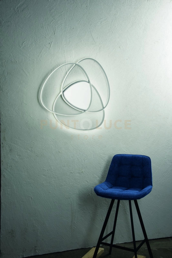 PLAFONIERA ROSE GR SILVER 3000K 6403lm 80w DIMMERABILE D.76CM