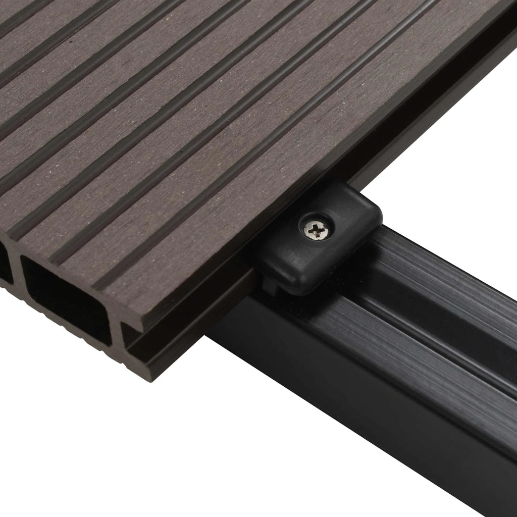 Pavimento da Deck 24 pcs Marrone Scuro WPC 3444805