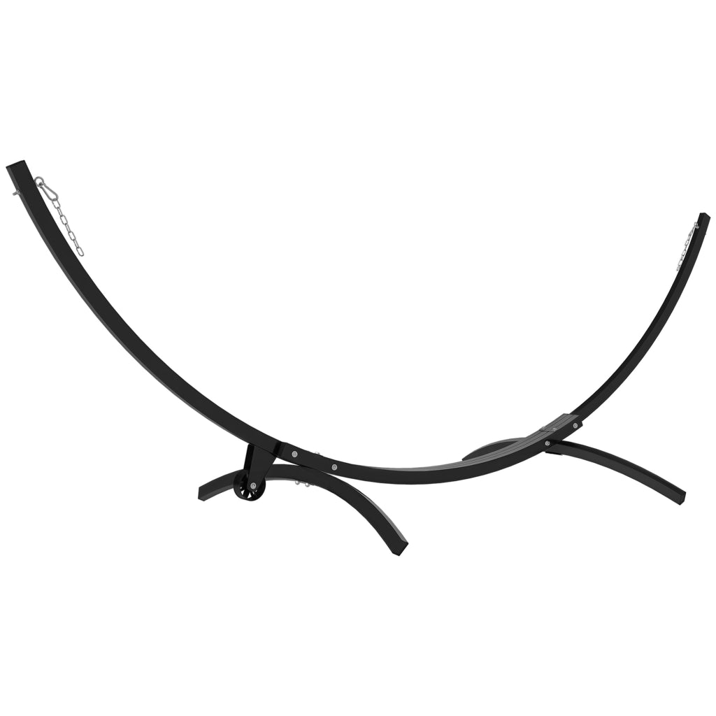 Supporto per amaca in metallo con ruote ¨C Minimal ¨C 337x118x118 cm nero