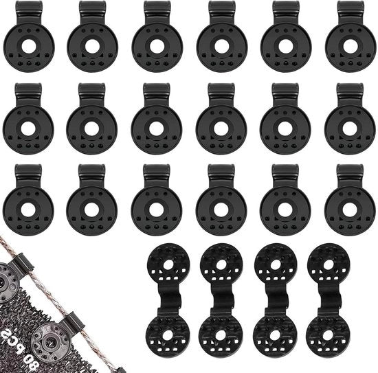Clip in plastica per ombrellone - 80 pezzi - nero - accessori per ombrello
