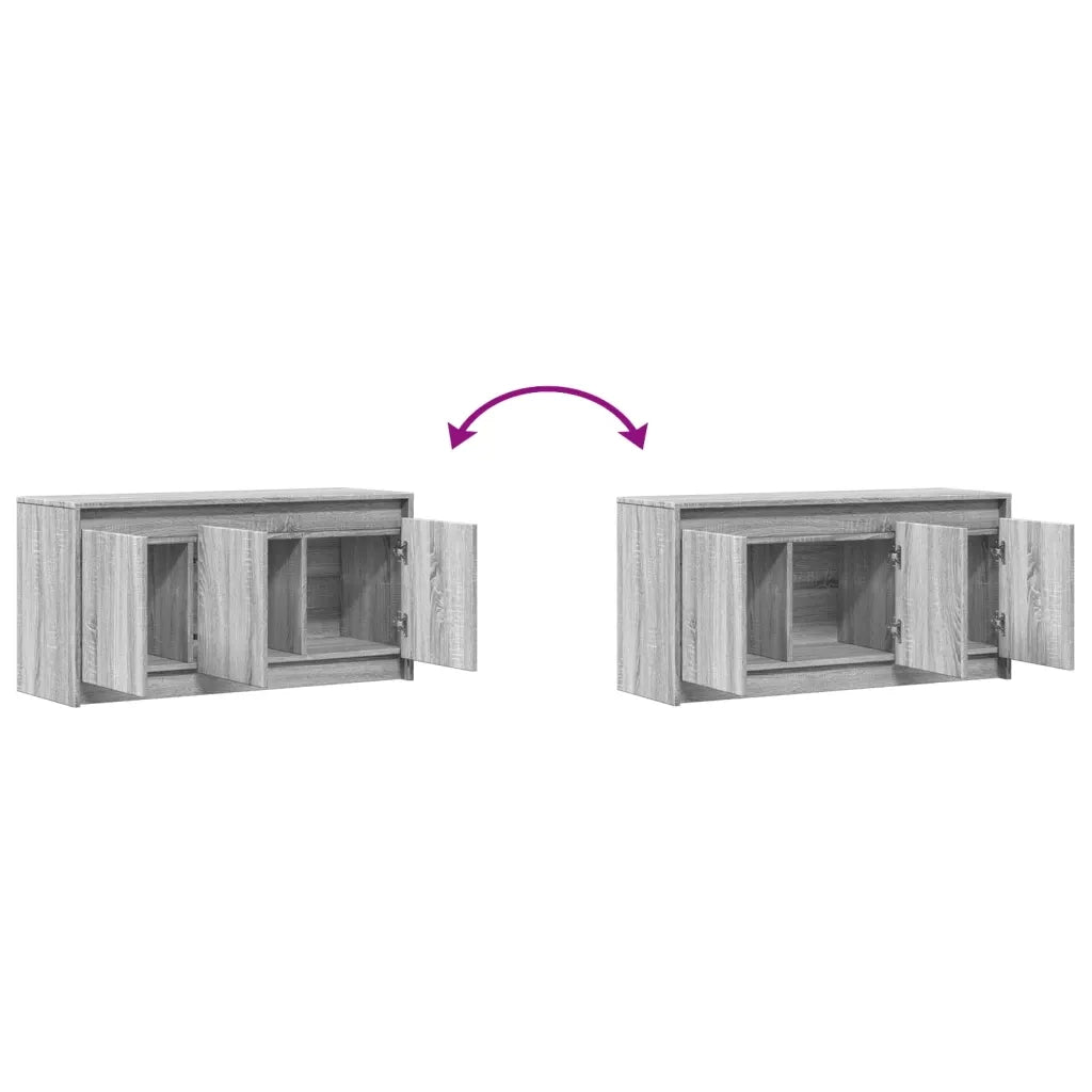 Mobile Porta TV con LED-Credenza per TV Grigio Sonoma 100x34x50cm in Truciolato 423916