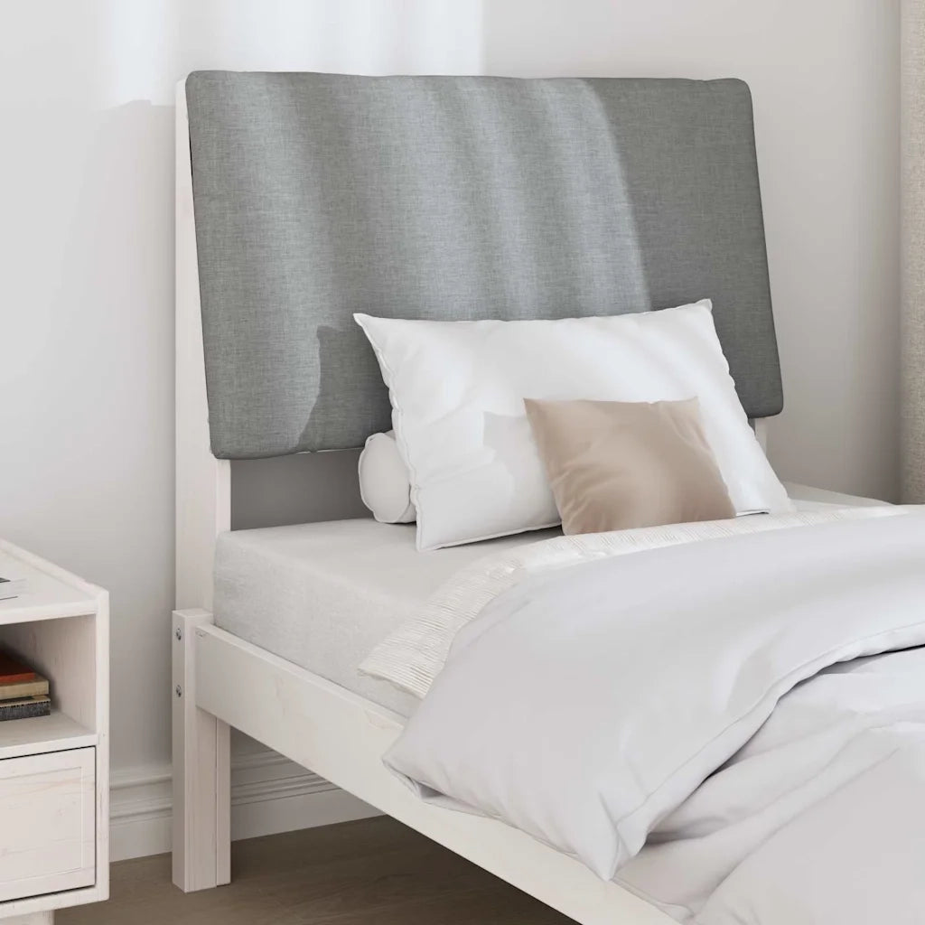 Testiera | Testata imbottita Grigio chiaro 80 cm Pino massello