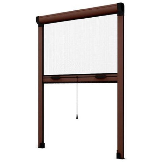 Zanzariera a Rullo Riducibile 120 x 160 Marrone 8017