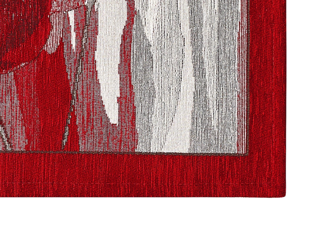 Tappeto Passatoia Cucina Corsia Retro Antiscivolo Disegno Amsterdam By Suardi - 55x280 - Rosso
