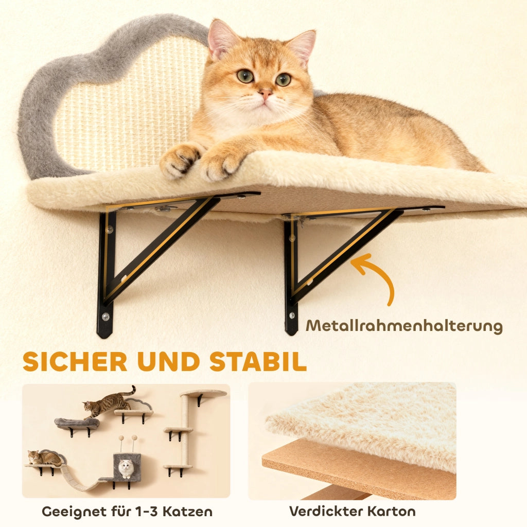 Set Tiragraffi da Parete in Sisal ¨C Minimal ¨C 4 Pezzi Beige