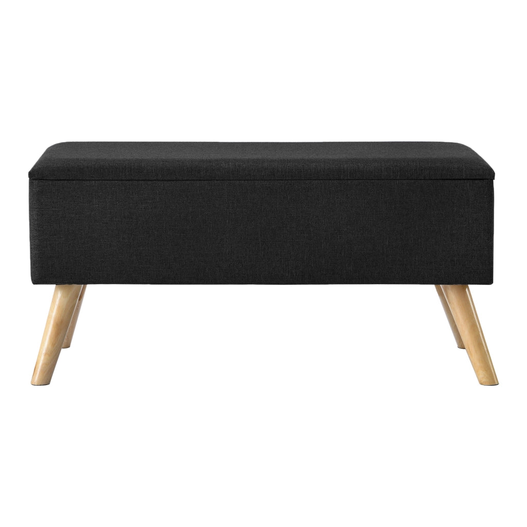 Panca Contenitore Salford Cassapanca Fondoletto 79 x 39,5 x 39,5 cm Nero [en.casa]
