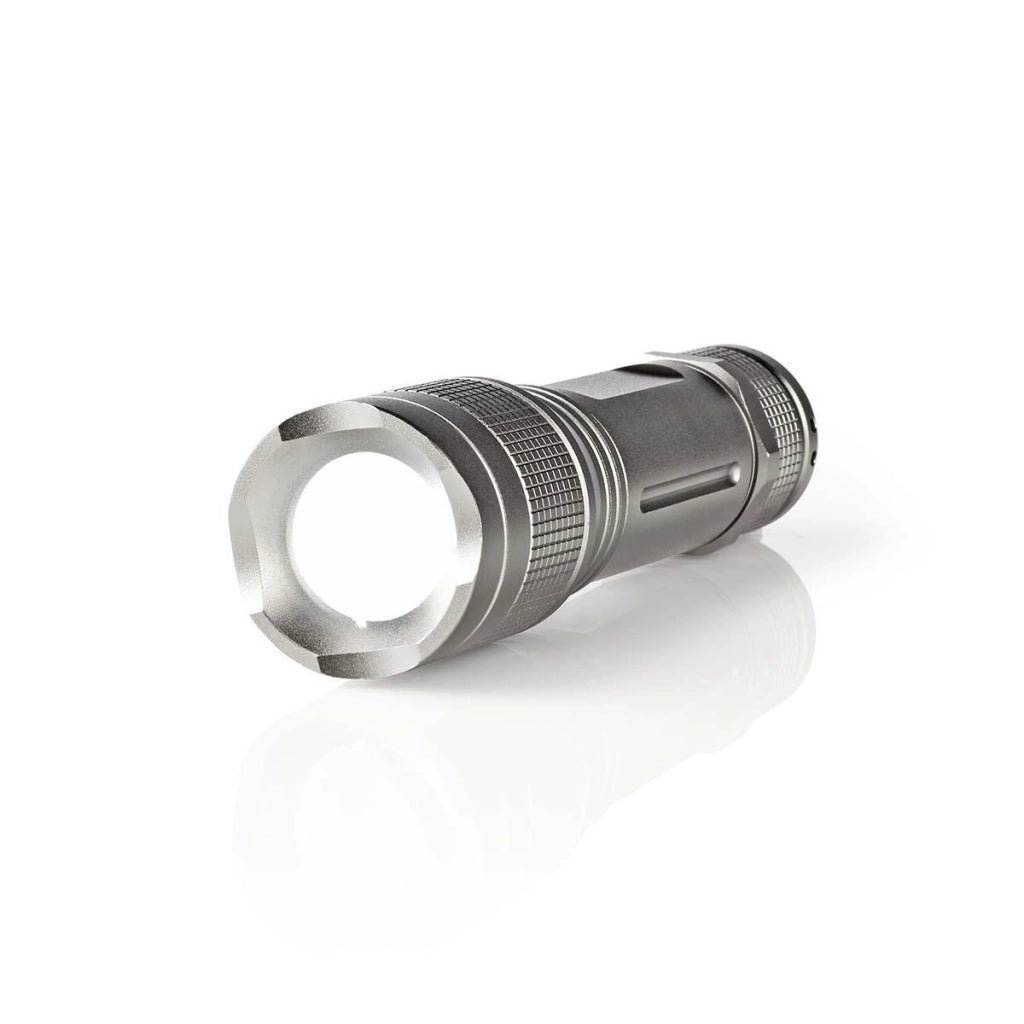 Torcia LED 5W 330lm IPX5 Portata 200m Alluminio Grigio Nedis