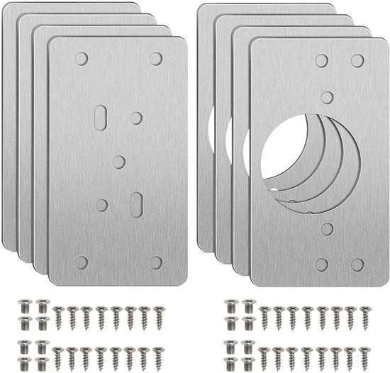 Pannelli di riparazione per cardini 8 pezzi - Acciaio inossidabile - 35 mm Coperchio - Kit di riparazione nascosta per cardini - Adatto per armadi - Ampia applicazione - Pannello di riparazione per cardini