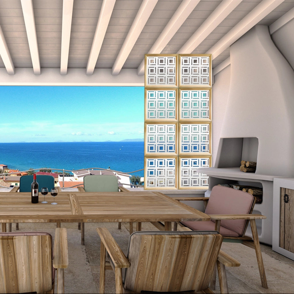 4SIDES - Moduli Decorativi in Legno e PVC Colore: bianco, Misura: 73x73 cm