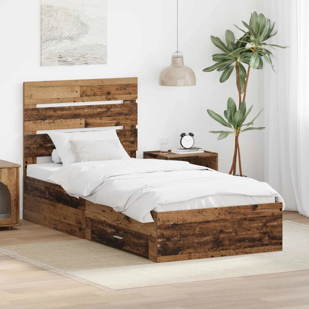 Struttura del letto-Giroletto Legno vecchio 90 x 200 cm Legno multistrato 374772