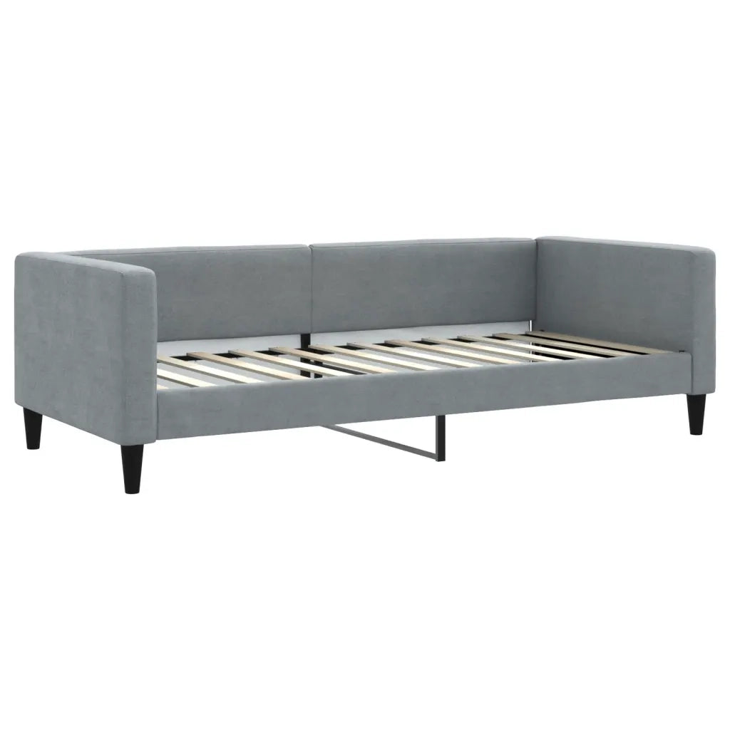 Letto singolo | Letto per adulti | Letto da Giorno Grigio Chiaro 90x200 cm in Tessuto