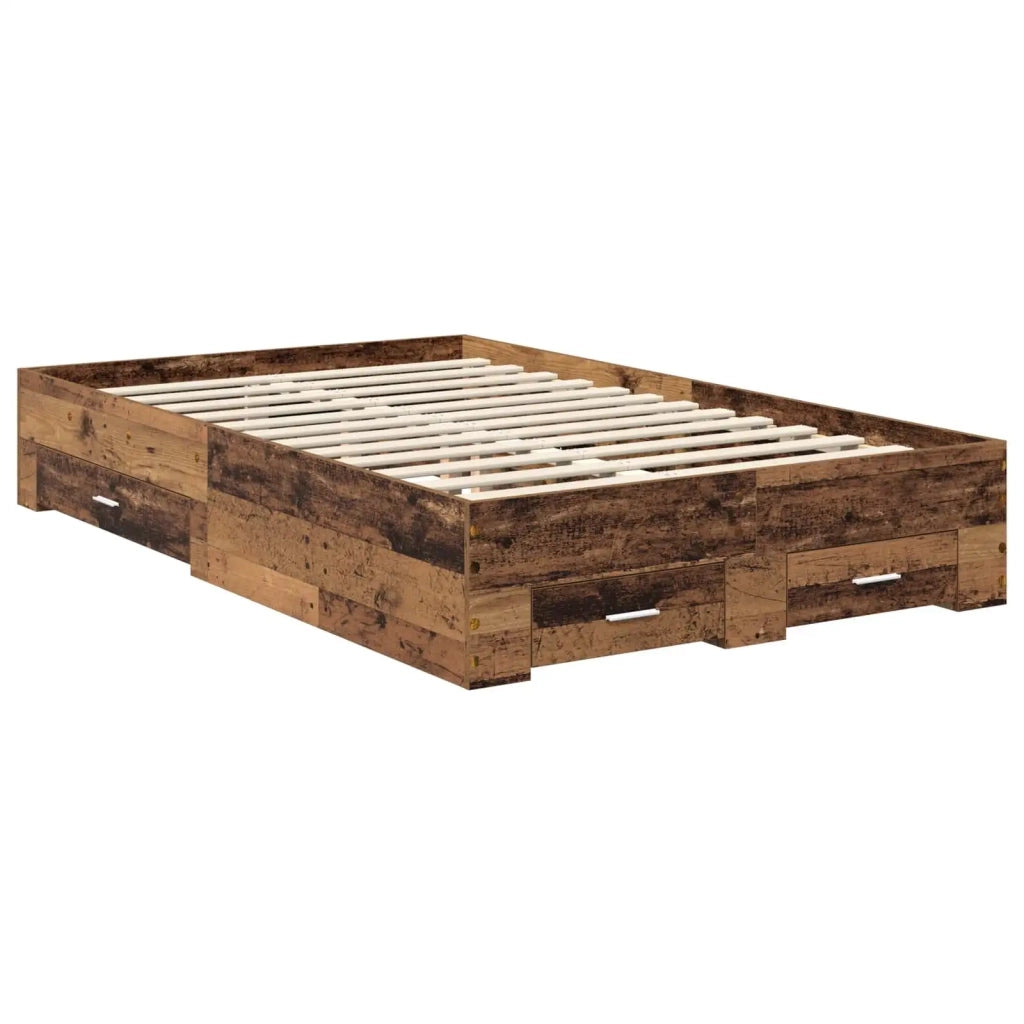 Struttura del letto con testiera Legno vecchio 120 x 190 cm 3410009