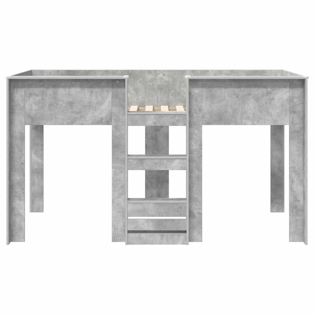 Letto a Castello per Bambini | Letto Infantile | Lettino Grigio cemento 75 x 190 cm