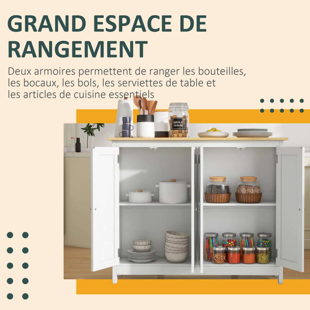 Tavolo da cucina con isola e 2 sgabelli ¨C Minimal ¨C bianco