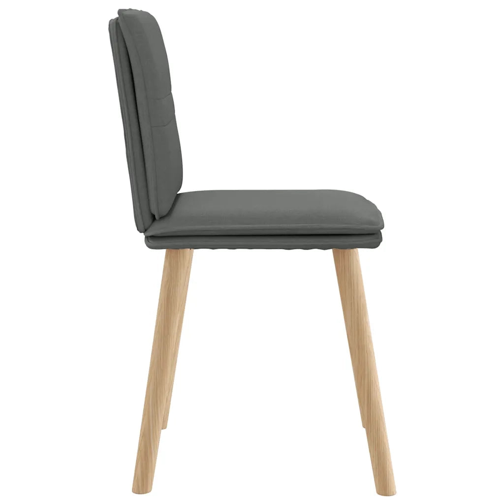 Sedie da Pranzo 4 pz Grigio Scuro in Tessuto 3315356