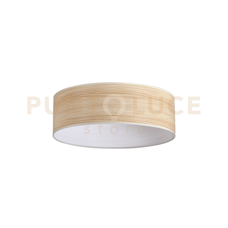 SET UP PARALUME SLIM D.45CM IN TESSUTO E PVC PER SOFFITTO EFFETTO LEGNO