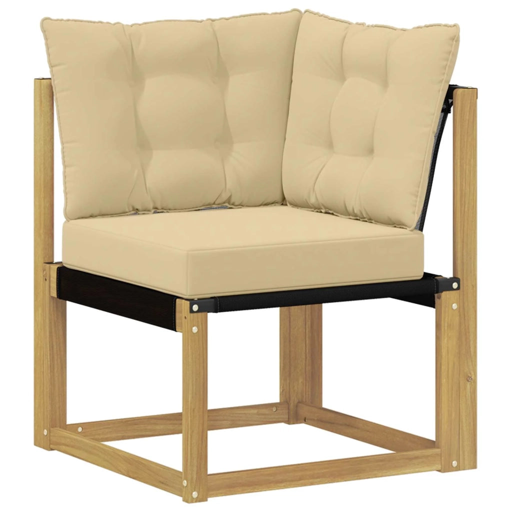 Set di divani da esterno 9 pz Bianco e Beige 3389871