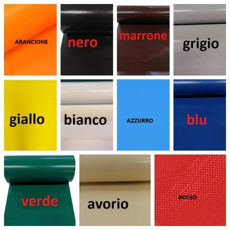 Telo PVC Impermeabile Grigio | Telone Occhiellato 650g/mq | Copertura Esterna | 4x6m | Resistente Protezione Multiuso