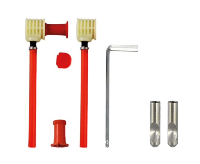 Kit fissaggio universale lungo per sanitari sospesi vaso e bidet con perni e tappi Itiplast