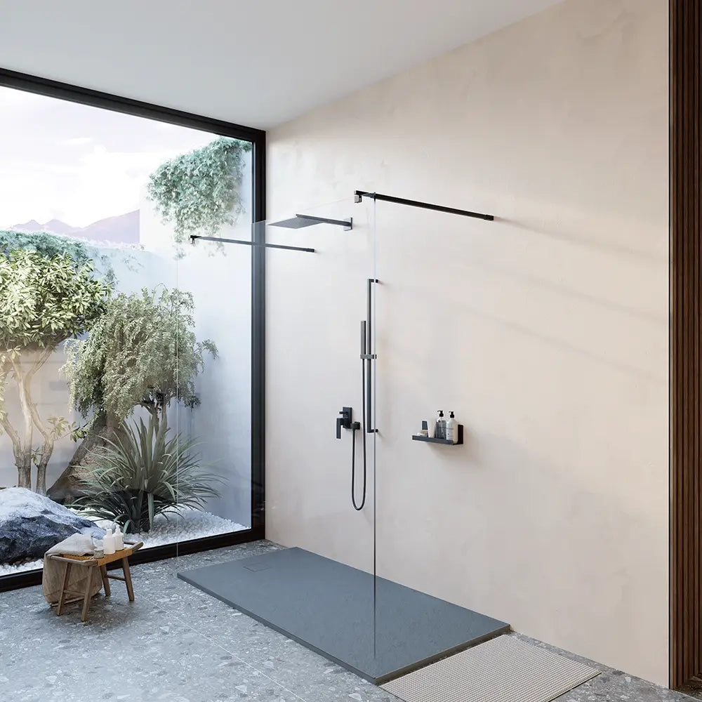 Piatto doccia 80x160 cm colore grigio effetto pietra | Samos
