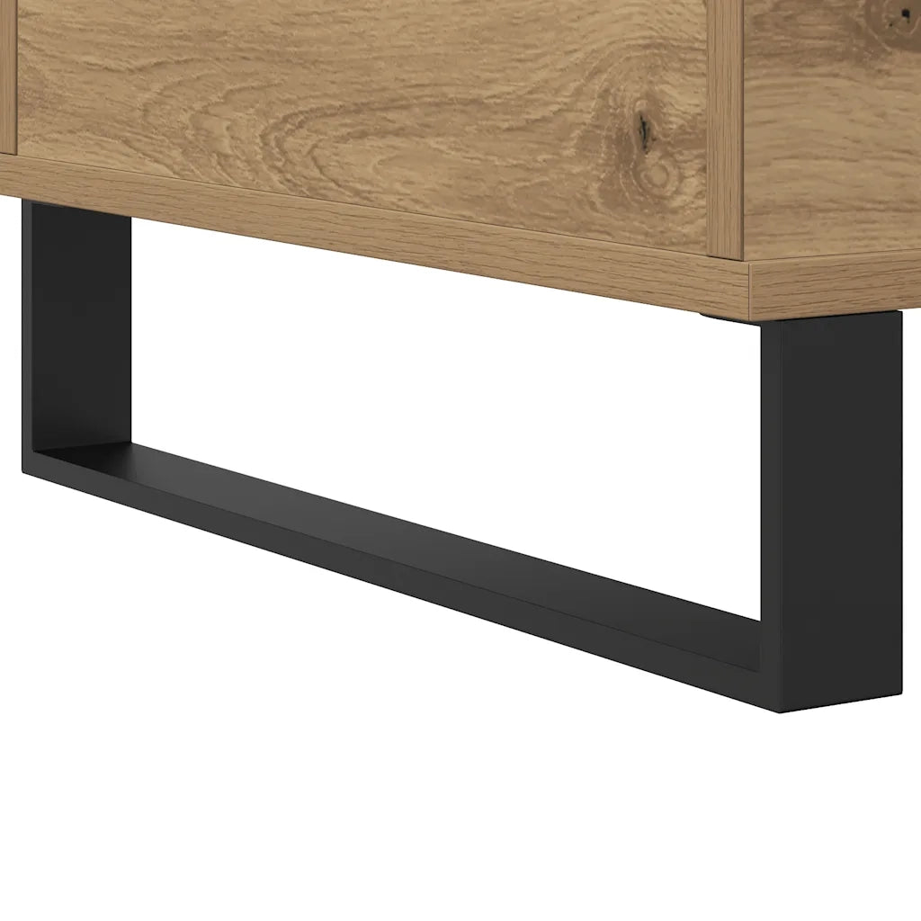 Tavolino Salotto-Tavolino da soggiorno-Tavolo Rovere Artigianale 60x44,5x45 cm in Truciolato