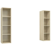 Mobile TV a Parete 2 pz | Armadietto TV | Mobile Porta TV Rovere Sonoma in Truciolato