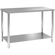 Tavolo da lavoro ¨C Minimal ¨C acciaio inox argentato 120x60x86