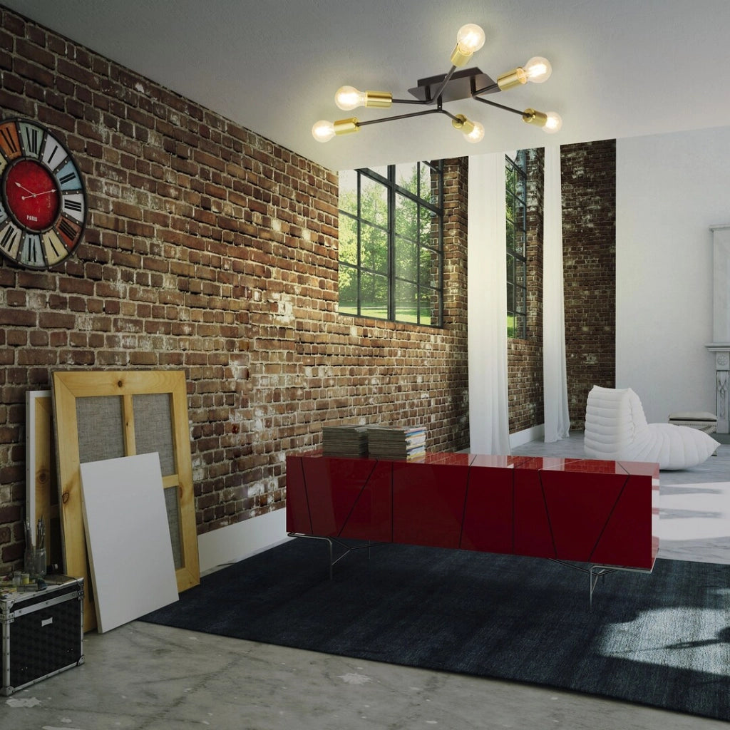 Plafoniera industriale Rabalux Lanny nera E27 55cm